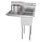Koolmore 1 Compartment Stainless Steel NSF Commercial Kitchen Prep & Utility Sink with Drainboard SA121610-16L3 - alternate 1